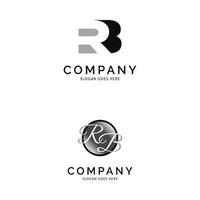 set van eerste letter rb pictogram vector logo sjabloon illustratie ontwerp