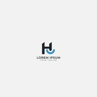 glimlach en letter h logo monogram brief moderne vector