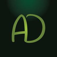 advertentie-logo. advertentie letter logo-ontwerp met zwarte en rode kleur. vector