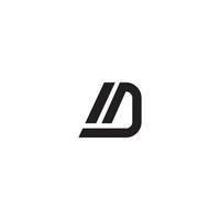 abstracte letter d logo ontwerp. creatieve, premium minimale embleem ontwerpsjabloon. grafisch alfabetsymbool voor bedrijfsidentiteit. initieel dd vectorelement vector