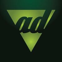 advertentie-logo. advertentie letter logo-ontwerp met zwarte en rode kleur. vector
