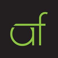 af logo vector illustratie ontwerpsjabloon. creatieve af brieven monogram pictogram.