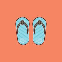 flip flop vectorillustratie op een achtergrond. premium kwaliteit symbolen. vector lijn egale kleur pictogram voor concept en grafisch ontwerp.