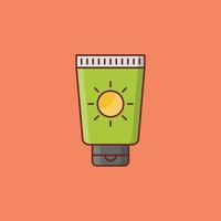 sunblock vector op een transparante achtergrond. premium kwaliteit symbolen. vector lijn egale kleur pictogram voor concept en grafisch ontwerp.