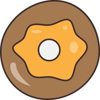 donut vectorillustratie op een transparante achtergrond. premium kwaliteit symbolen. vector lijn egale kleur pictogram voor concept en grafisch ontwerp.