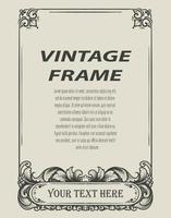 vintage grenskader met gravure ornament vector