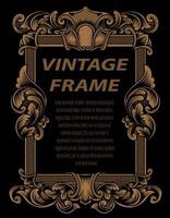 vintage lijsten in barokke antieke stijl. gravure retro frames ornament. vector