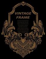 vintage lijsten in barokke antieke stijl. gravure retro frames ornament. vector