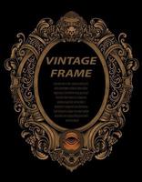 vintage lijsten in barokke antieke stijl. gravure retro frames ornament. vector