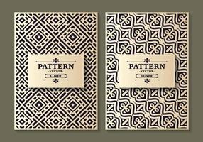 ornament patroon boekomslag collectie vector
