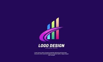 voorraad vector abstract creatief logo idee financiën voor merkidentiteit bedrijf zakelijk of zakelijk kleurverloop ontwerpsjabloon