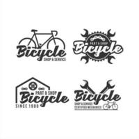 fietsmonteurs gecertificeerd ontwerp logo vector