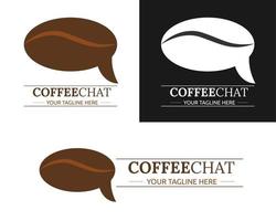 illustratie vector ontwerp van koffieboon chat logo sjabloon voor zaken of bedrijf