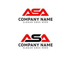 set van eerste letter asa logo sjabloonontwerp vector