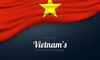 Vietnam's herenigingsdag achtergrondontwerp. vectorillustratie. vector