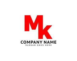 beginletter mk logo sjabloonontwerp vector