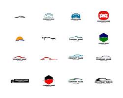 set van auto logo sjabloon vectorillustratie vector