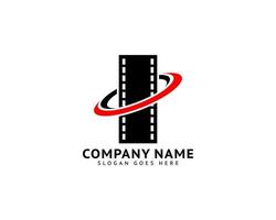 film strip bioscoop logo sjabloon vector illustratie ontwerp