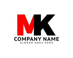 beginletter mk logo sjabloonontwerp vector