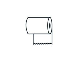 toiletpapier, tissue pictogram vector logo sjabloon illustratie ontwerp