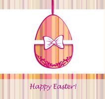 Easter Egg Sign. Pasen-wenskaartachtergrond. Religieus symbool. vector