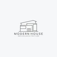 modern huis minimalistisch logo sjabloon. eenvoudig logo-ontwerp. vectorillustratie. vector