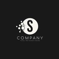 letter s-logo sjabloon. s brief logo ontwerp met stippen. vectorillustratie. vector