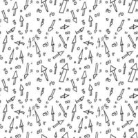 naadloze zwart-wit patroon met abstracte pijlen. vector illustratie