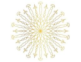 gouden mandala ontwerppatroon, achtergrond, bloem, decoratie, cirkel, vector