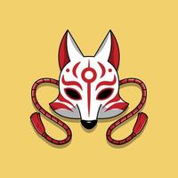 japans kitsune-masker, vectorillustratie eps.10 vector