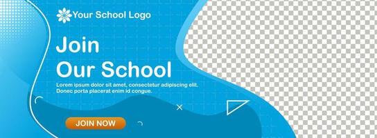 platte terug naar school twitch bannersjabloon vector