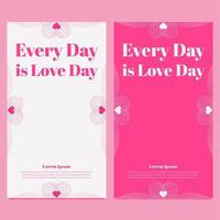 roze liefde Valentijnsdag sociale media verhaalsjabloon vector