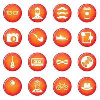 hipster iconen vector set