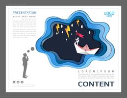 Presentatie lay-out ontwerpsjabloon, Leiderschap concept. vector