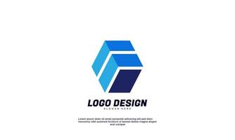 geweldig creatief idee voor het bouwen van logo's en zakelijke kleurrijke platte ontwerpvectoren vector