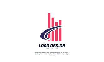 abstracte creatieve bedrijfsfinanciën logo-ontwerpvoorbeelden vector