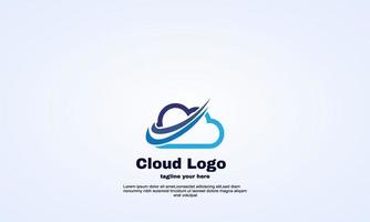 wolk pijl logo ontwerp illustratie vector