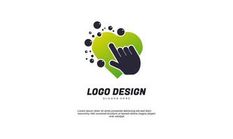 voorraad vector abstract liefde logo ontwerpen concept vector veilig check logo sjabloon