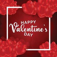 Valentijnsdag verkoop achtergrond met ballonnen hart patroon. behang, flyers, uitnodiging, posters, brochure, banners. vector