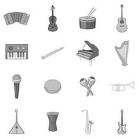 muziekinstrumenten iconen set vector