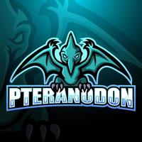 pteranodon mascotte esport logo ontwerp vector