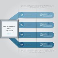 visualisatie van zakelijke gegevens. proces grafiek. abstracte elementen van grafiek, diagram met stappen, opties, onderdelen of processen. vector zakelijke sjabloon voor presentatie. creatief concept voor infographic.