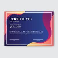 creatief certificaat van waardering award sjabloon vector