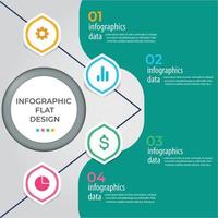 visualisatie van zakelijke gegevens. proces grafiek. abstracte elementen van grafiek, diagram met stappen, opties, onderdelen of processen. vector zakelijke sjabloon voor presentatie. creatief concept voor infographic.