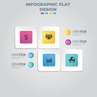 visualisatie van zakelijke gegevens. proces grafiek. abstracte elementen van grafiek, diagram met stappen, opties, onderdelen of processen. vector zakelijke sjabloon voor presentatie. creatief concept voor infographic.