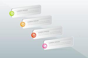 moderne professionele stappen infographic vector