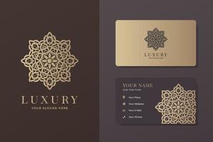 luxe logo en visitekaartje bundel vector
