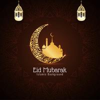 Abstracte elegante Eid Mubarak decoratieve achtergrond vector