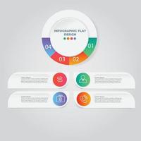 visualisatie van zakelijke gegevens. proces grafiek. abstracte elementen van grafiek, diagram met stappen, opties, onderdelen of processen. vector zakelijke sjabloon voor presentatie. creatief concept voor infographic.