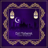 Abstracte Eid Mubarak islamitische achtergrond vector